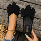 Genevieve | Women's Bow Detail Flat Shoes for Every Day