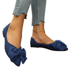 Genevieve | Women's Bow Detail Flat Shoes for Every Day