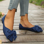 Genevieve | Women's Bow Detail Flat Shoes for Every Day