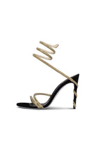 Celestine | Rene Caovilla Crystal Stiletto Heels Spiral Dress