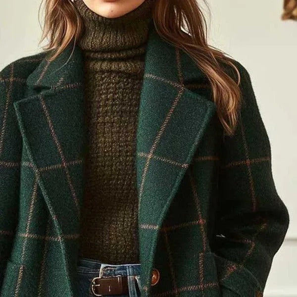 Ingrid | Tailored Wool Blend Notched Lapel Coat