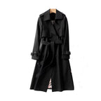 Albane | Women Brown Belted Trench Coat Double Breasted