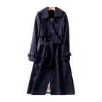 Albane | Women Brown Belted Trench Coat Double Breasted