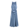 Noemie | Women's Satin Cocktail Dresses Midi Party Evening