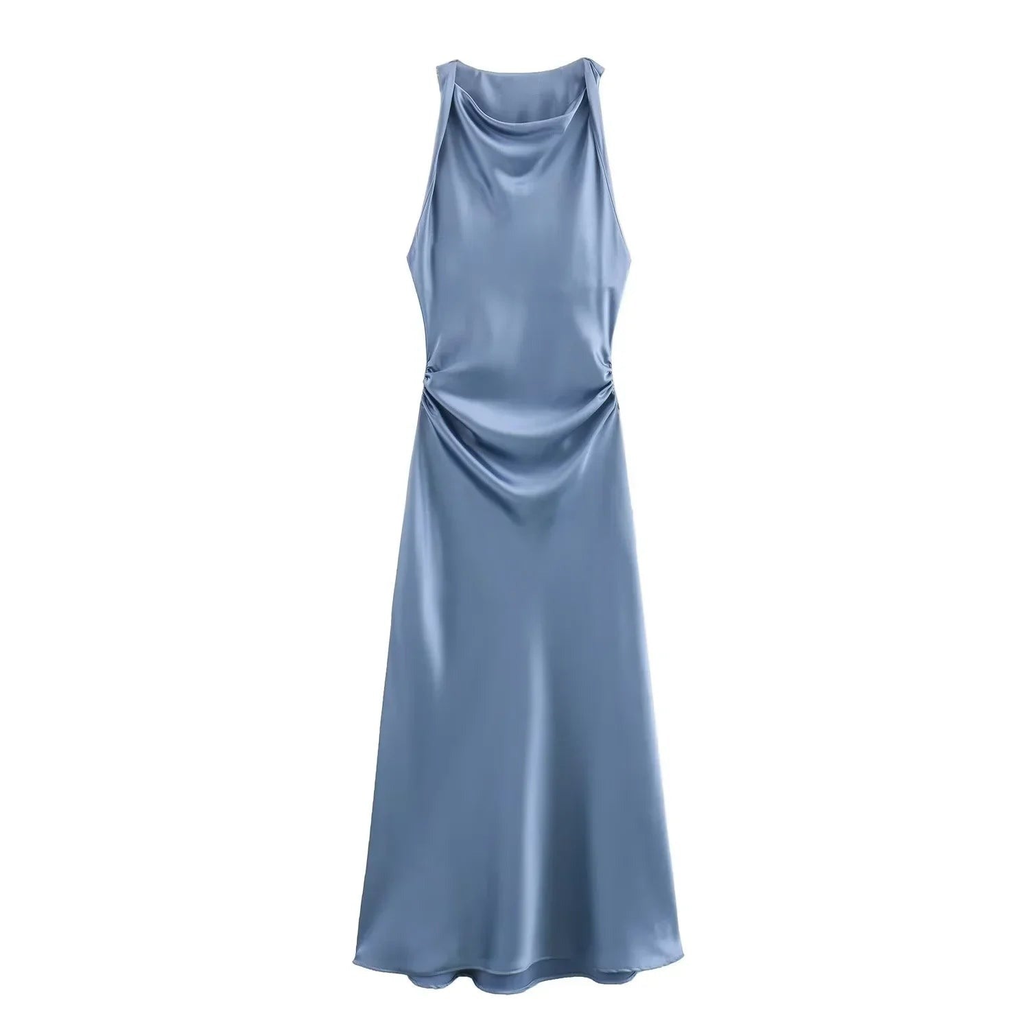 Noemie | Women's Satin Cocktail Dresses Midi Party Evening