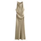Noemie | Women's Satin Cocktail Dresses Midi Party Evening