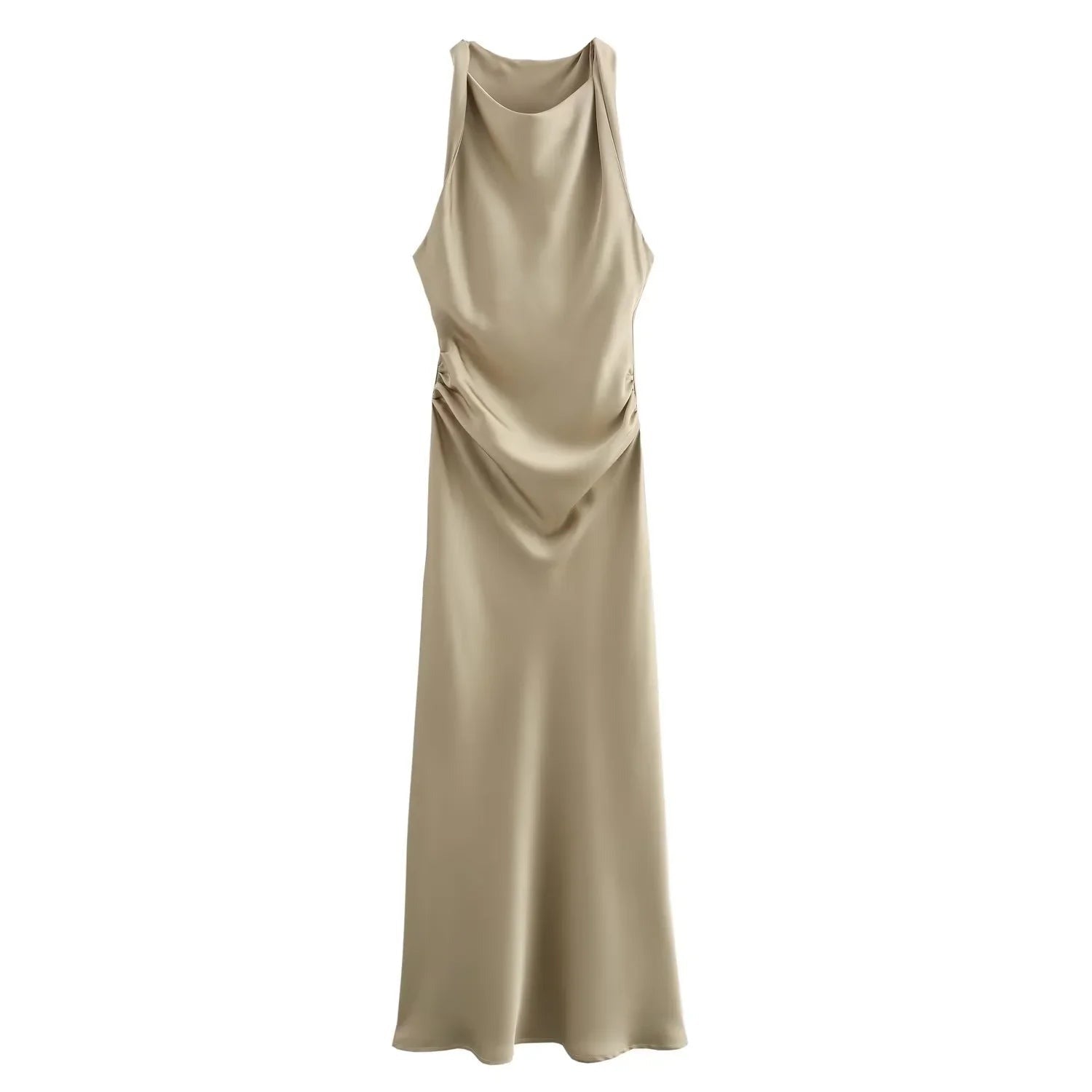 Noemie | Women's Satin Cocktail Dresses Midi Party Evening