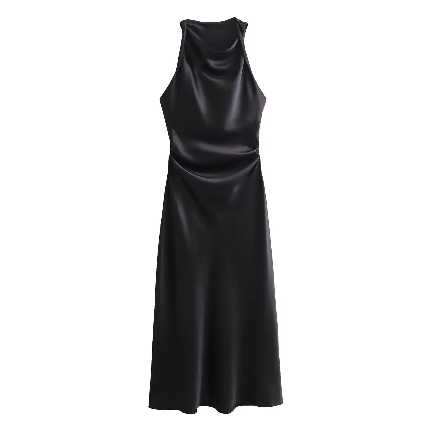 Noemie | Women's Satin Cocktail Dresses Midi Party Evening
