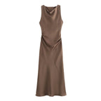 Noemie | Women's Satin Cocktail Dresses Midi Party Evening