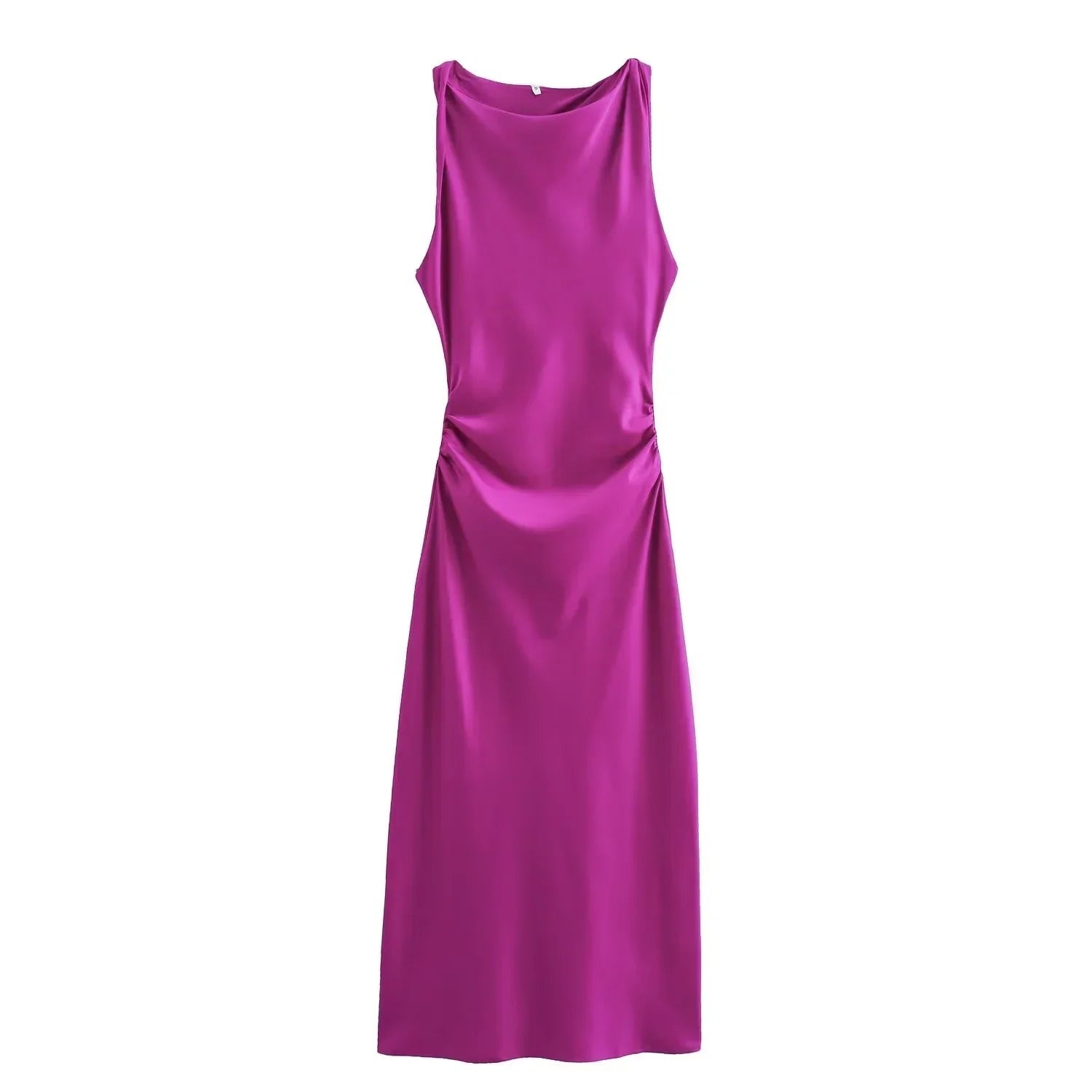 Noemie | Women's Satin Cocktail Dresses Midi Party Evening