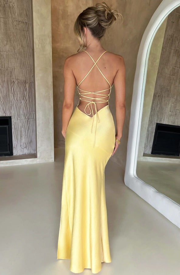 Capucine | Satin Slip Dress Maxi Evening Wedding Guest
