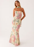 Ophelia | Floral Cold-Shoulder Halter Neck Maxi Dress
