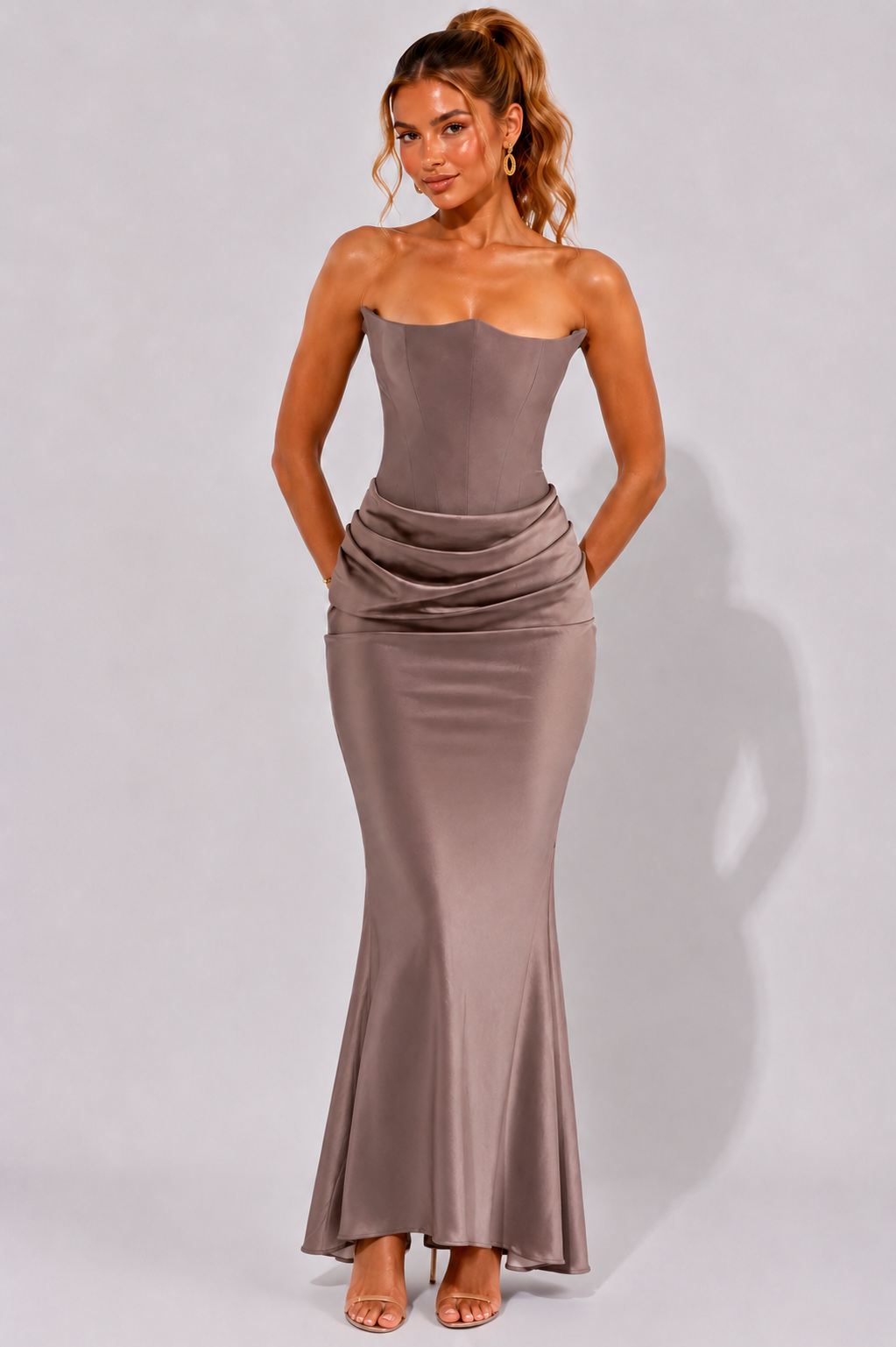 Sidonie | Strapless Ball Gown Wedding Dress Corset Maxi