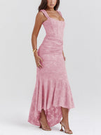 Romilly | Square Neck Mermaid Mother Of The Bride Midi Dress