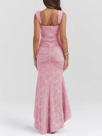 Romilly | Square Neck Mermaid Mother Of The Bride Midi Dress
