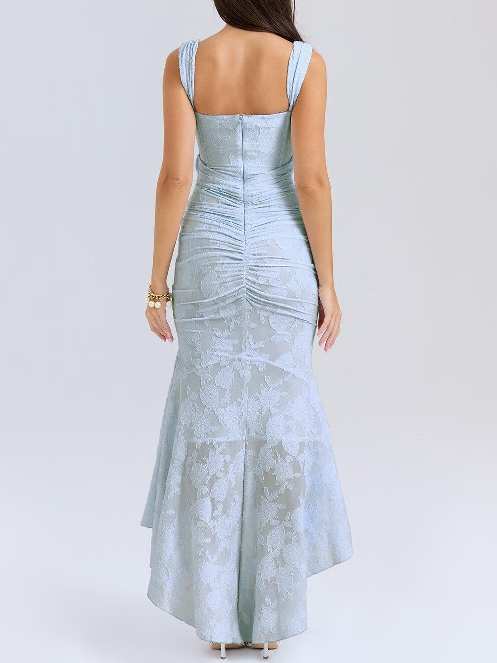 Romilly | Square Neck Mermaid Mother Of The Bride Midi Dress