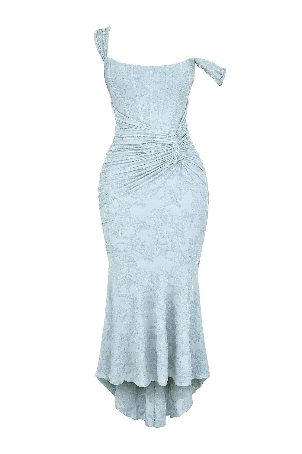 Romilly | Square Neck Mermaid Mother Of The Bride Midi Dress