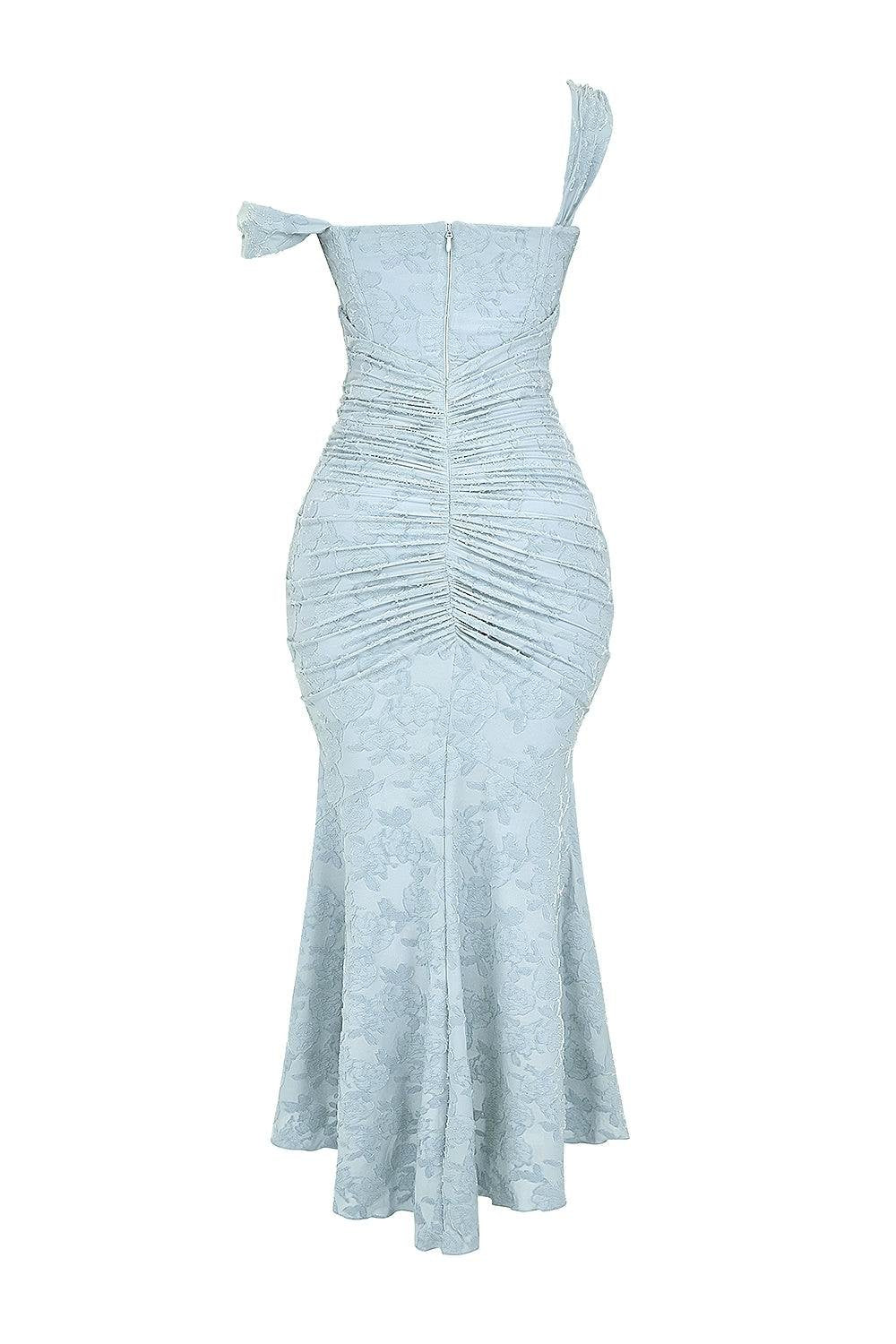 Romilly | Square Neck Mermaid Mother Of The Bride Midi Dress