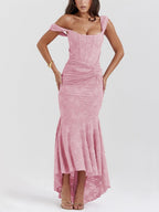 Romilly | Square Neck Mermaid Mother Of The Bride Midi Dress