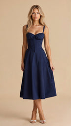 Ursula | Corset Bandage A-Line Midi Dress