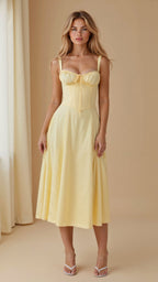 Ursula | Corset Bandage A-Line Midi Dress