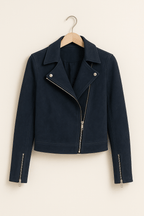 Genevieve | Fringe Leather Biker Jacket For Women