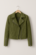 Genevieve | Fringe Leather Biker Jacket For Women