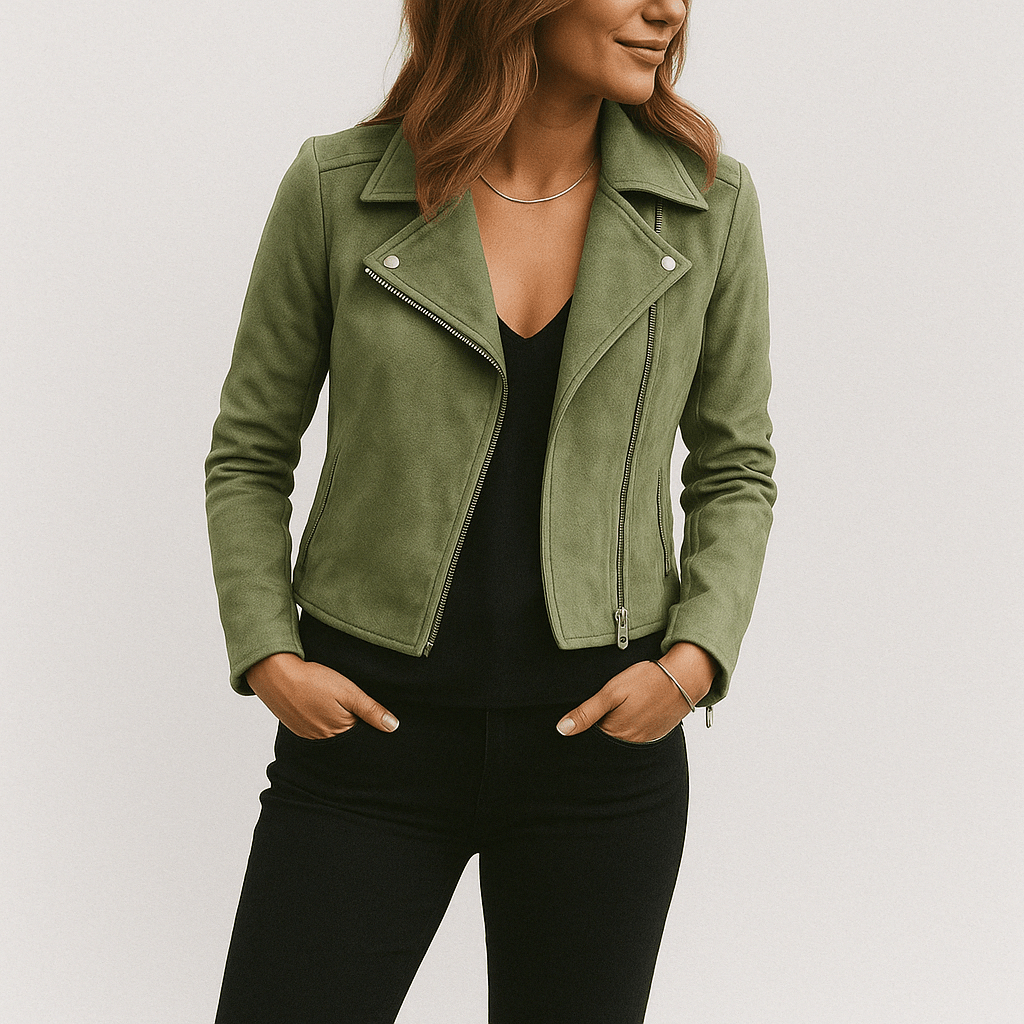 Genevieve | Fringe Leather Biker Jacket For Women