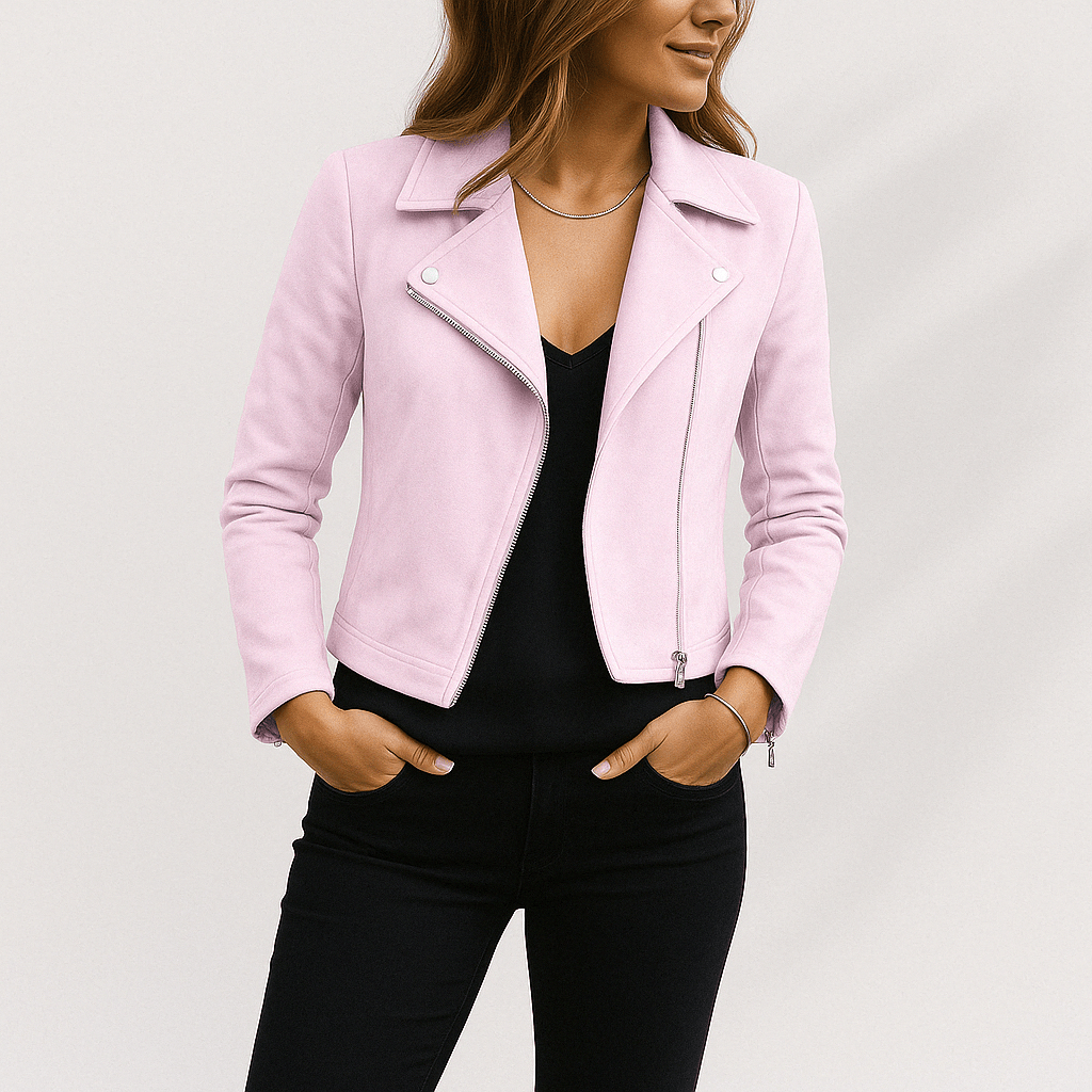 Genevieve | Fringe Leather Biker Jacket For Women
