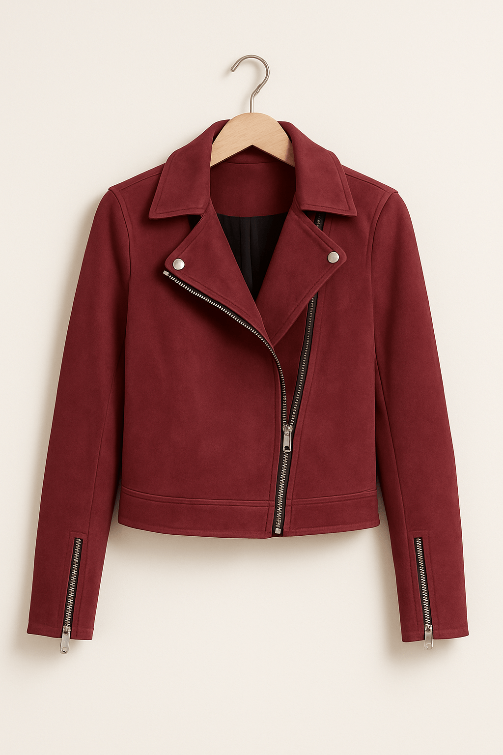 Genevieve | Fringe Leather Biker Jacket For Women
