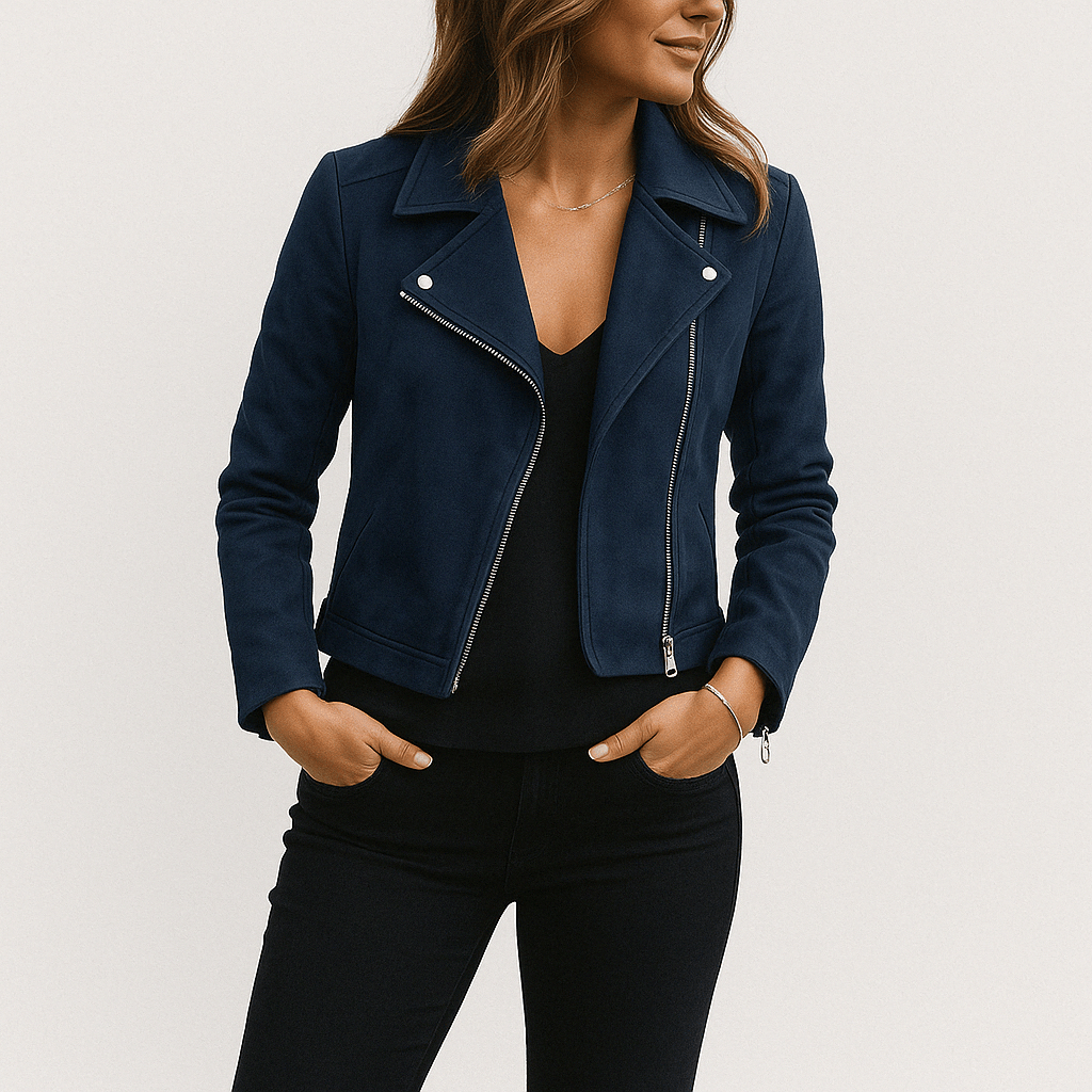 Genevieve | Fringe Leather Biker Jacket For Women