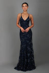 Anouk | Spaghetti Strap Sequin Floor Length Evening Gown