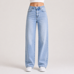 Coralie | Black Stretchy High Waist Wide Leg Pants