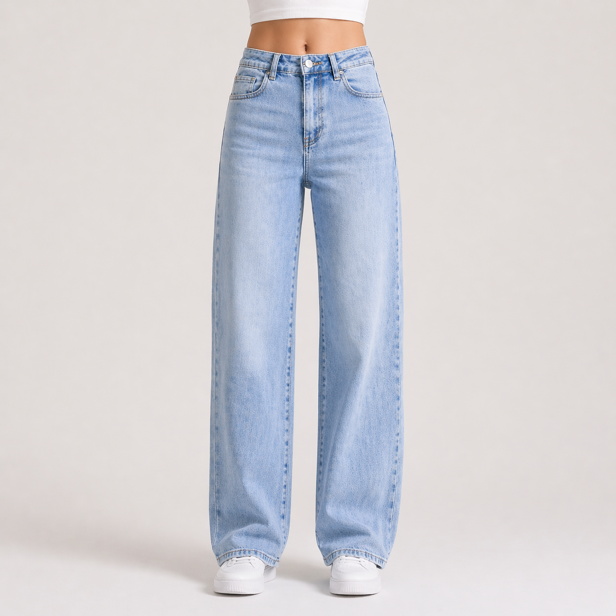 Coralie | Black Stretchy High Waist Wide Leg Pants