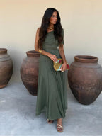 Coralie | One Shoulder Mesh Maxi Dress Evening Occasion