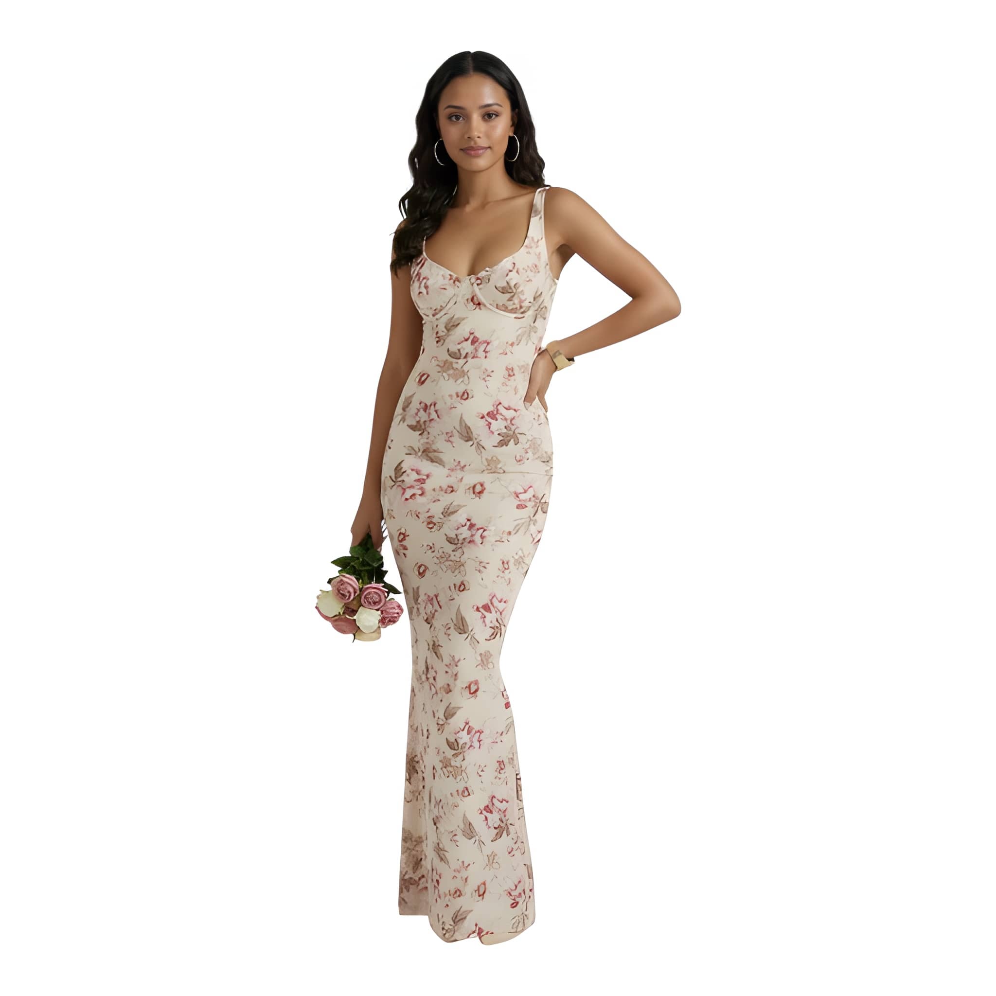 Eloise | Floral Bodycon Bandage Boho Maxi Dress