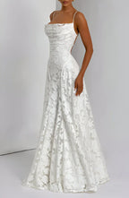 Floriane | Floral Pattern Spaghetti Straps Maxi Occasion Dress