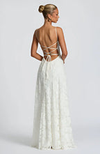 Floriane | Floral Pattern Spaghetti Straps Maxi Occasion Dress