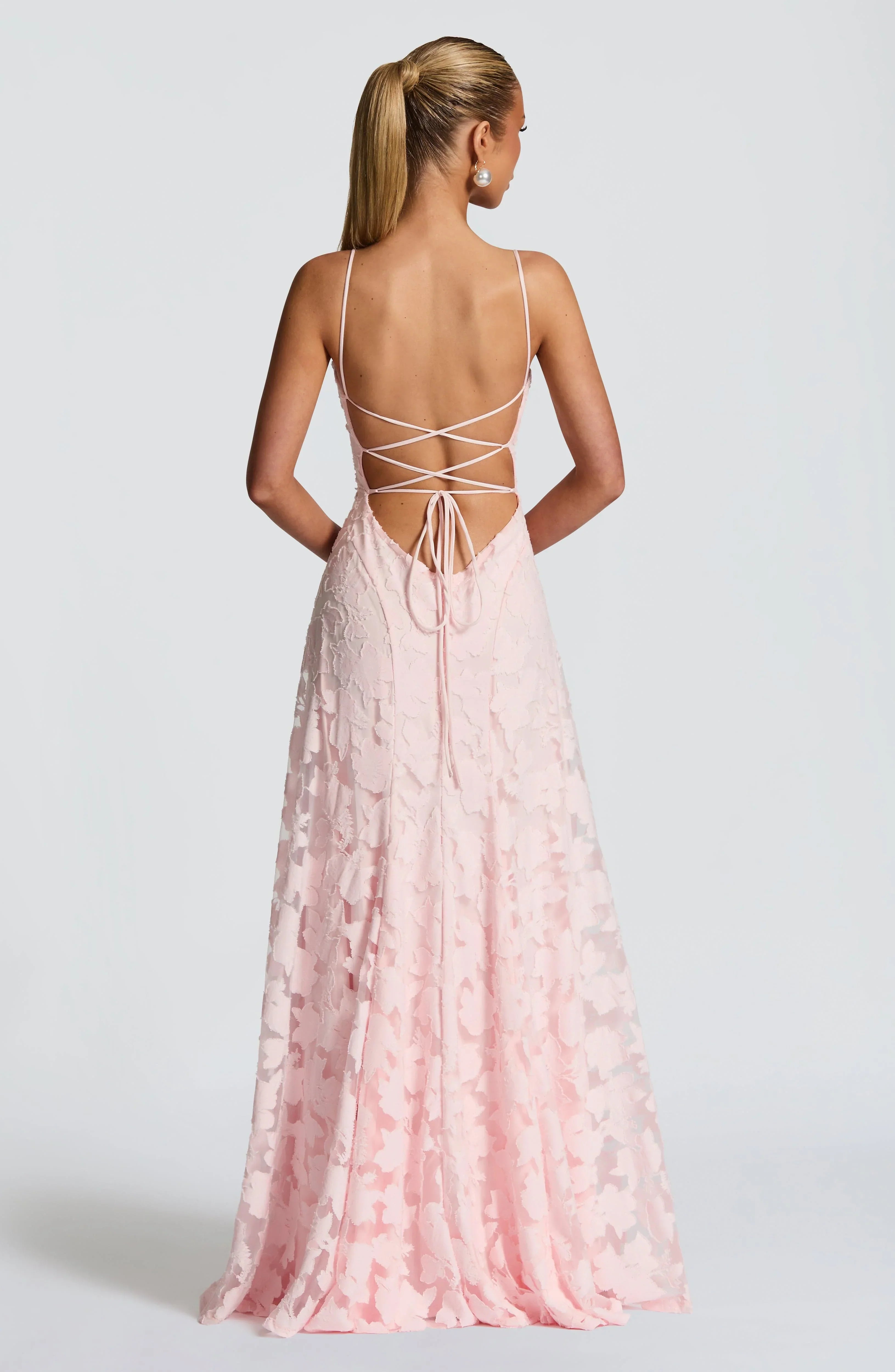 Floriane | Floral Pattern Spaghetti Straps Maxi Occasion Dress
