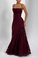 Floriane | Floral Pattern Spaghetti Straps Maxi Occasion Dress