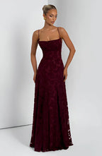 Floriane | Floral Pattern Spaghetti Straps Maxi Occasion Dress
