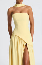 Lucinda | Strapless Corset Split Maxi Occasion Dress