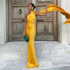 Cordelia | Draped One Shoulder Bodycon Maxi Dress