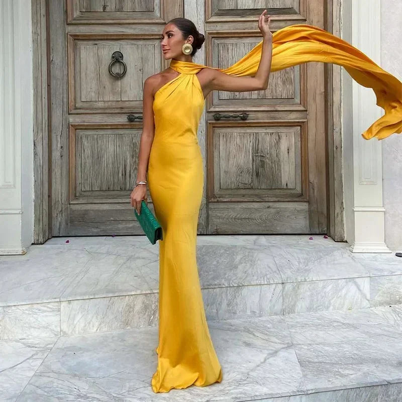 Cordelia | Draped One Shoulder Bodycon Maxi Dress