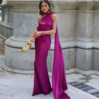 Cordelia | Draped One Shoulder Bodycon Maxi Dress