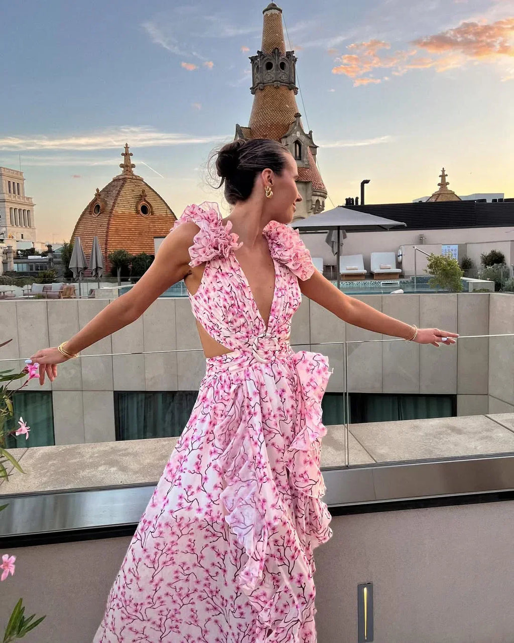 Celestine | Floral Sleeveless Maxi Dress Wedding Guest Occasion