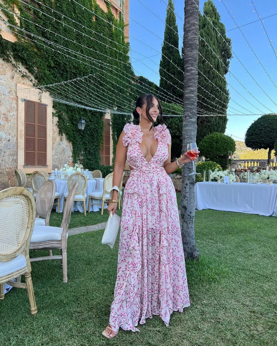 Celestine | Floral Sleeveless Maxi Dress Wedding Guest Occasion