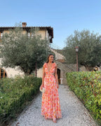 Celestine | Floral Sleeveless Maxi Dress Wedding Guest Occasion