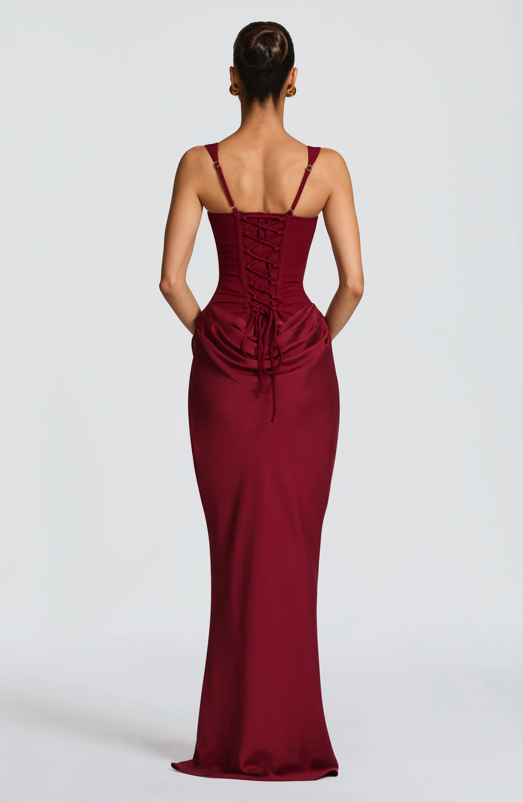 Eloise | Square Neck Bodycon Maxi Dress Open Back Evening Gown