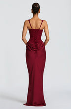 Eloise | Square Neck Bodycon Maxi Dress Open Back Evening Gown